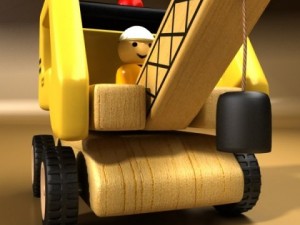 wooden toy crane Modello 3D