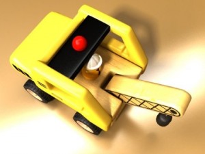 wooden toy crane Modello 3D