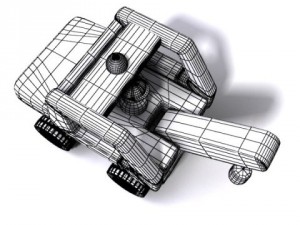 wooden toy crane Modello 3D