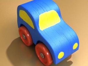wooden toy car truck  plane 3D Модель