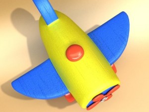 wooden toy car truck  plane 3D Модель