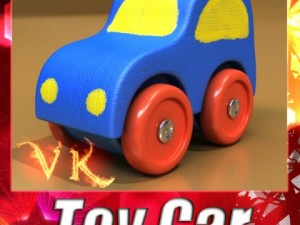 wooden toy car 3D Model