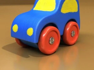 wooden toy car 3D Model