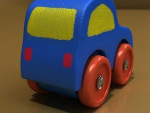 wooden toy car 3D Model