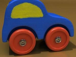 wooden toy car 3D Model