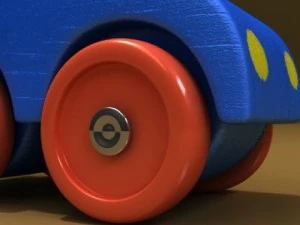 wooden toy car 3D Model
