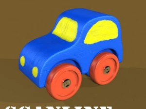 wooden toy car 3D Model