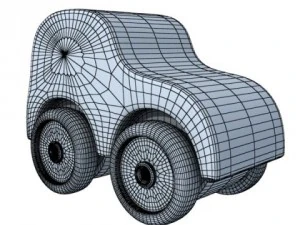 wooden toy car 3D Model