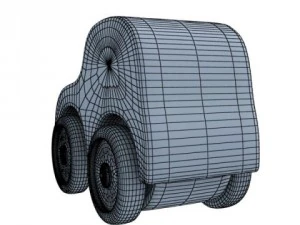 wooden toy car 3D Model