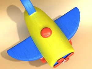 wooden toy plane 3D Model