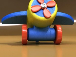 wooden toy plane 3D Model