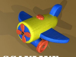wooden toy plane 3D Model