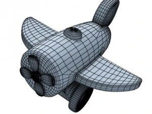 wooden toy plane 3D Model