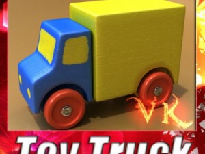 3d model of a wooden toy truck 3D Модель