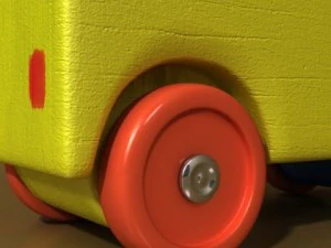 3d model of a wooden toy truck 3D Model