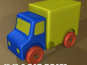 3d model of a wooden toy truck 3D Model