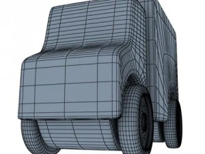 3d model of a wooden toy truck 3D Model