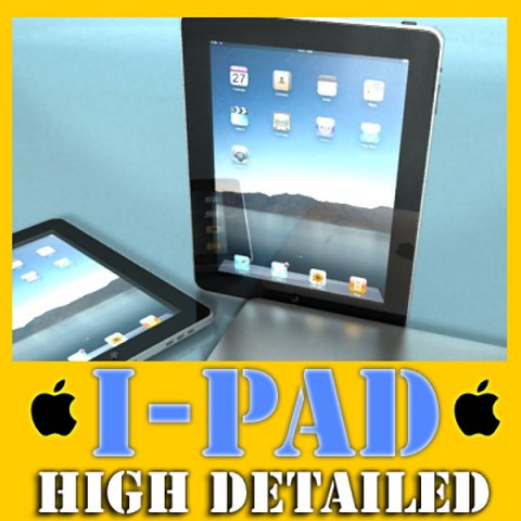 realistic apple ipad high detail 3D 模型 .c4d .max .obj .3ds .fbx .stl .blend 