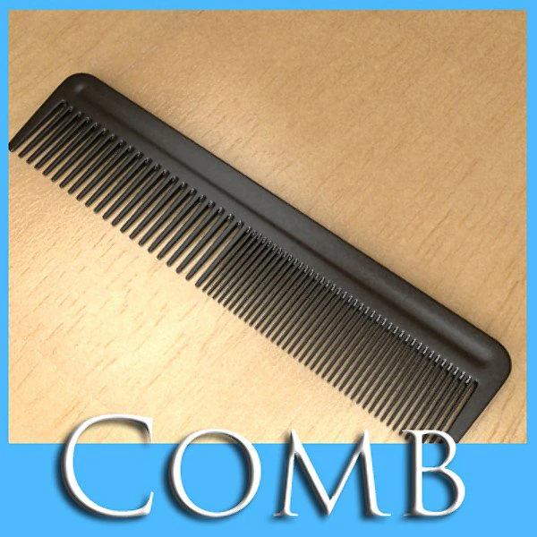 black comb high detail realistic 3D Model .c4d .max .obj .3ds .fbx .stl .blend