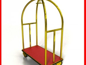 hotel luggage cart high detail realistic 3D Model