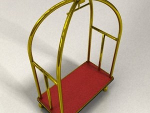hotel luggage cart high detail realistic 3D Model