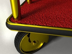hotel luggage cart high detail realistic 3D Model