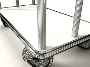 hotel luggage cart high detail realistic 3D Model