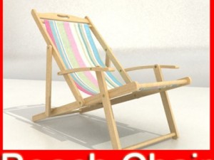 beach chair high detail realistic 3D Model