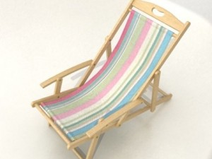 beach chair high detail realistic 3D Модель