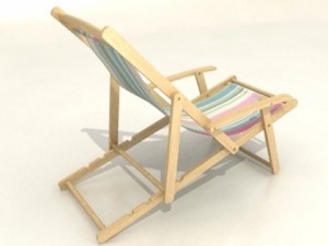 beach chair high detail realistic 3D Модель