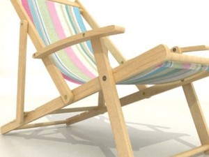 beach chair high detail realistic 3D Модель