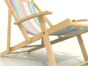 beach chair high detail realistic 3D Model