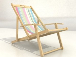 beach chair high detail realistic 3D Модель
