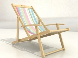 beach chair high detail realistic 3D Model