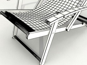 beach chair high detail realistic 3D Модель