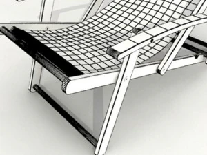 beach chair high detail realistic 3D Model