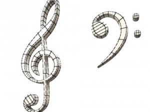 musical symbols 3D 模型