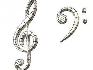 musical symbols 3D Model