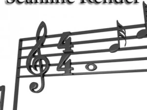 musical symbols 3D Model