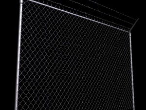 chainlink fence barbed wire high detail 3D 모델