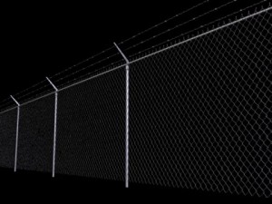 chainlink fence barbed wire high detail 3D 모델