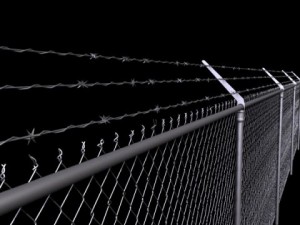 chainlink fence barbed wire high detail 3D 모델