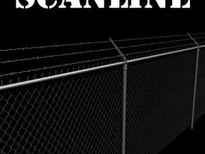 chainlink fence barbed wire high detail 3D Model