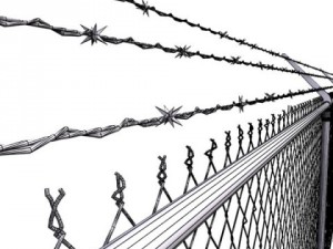chainlink fence barbed wire high detail 3D 모델