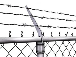 chainlink fence barbed wire high detail 3D Model