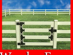 wooden fence high detail Modèle 3D