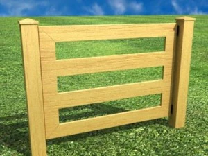wooden fence high detail 3D Model