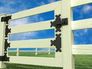 wooden fence high detail 3D Model