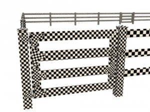 wooden fence high detail Modelo 3D