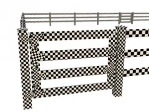wooden fence high detail 3D Model